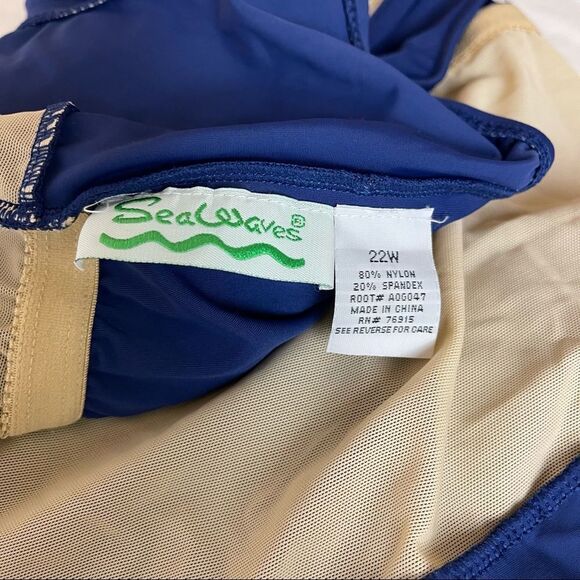 Sea Waves one piece blue bathing suit’s - Picture 7 of 8